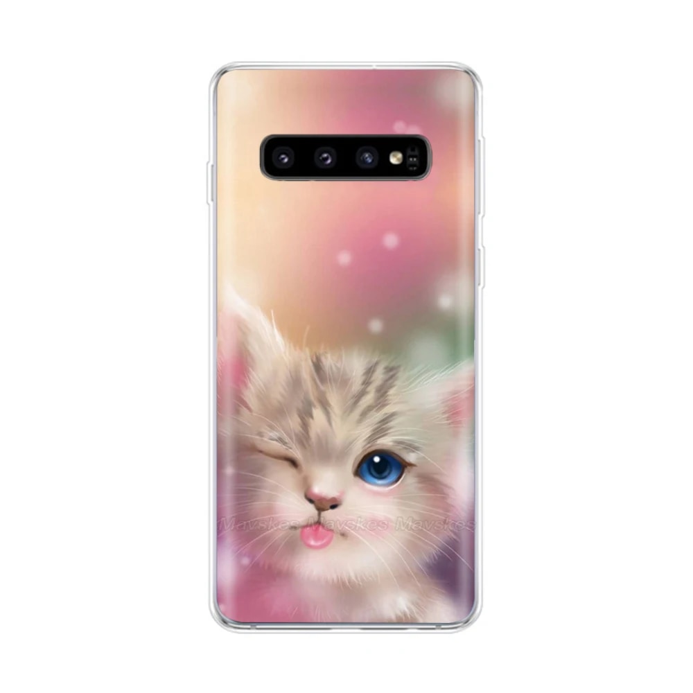 Case For Samsung Galaxy S10 Plus Case S10 S10e Soft Back Cover Case on For Samsung S10 S 10 S10+ Clear TPU Phone Cases. 