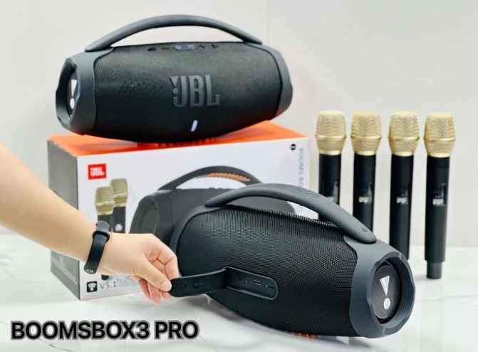 Booms Box3 Pro Bluetooth Portable Speaker with 2 Mic. 