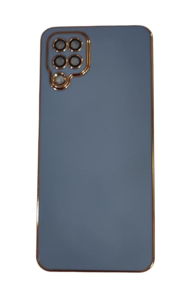 Samsung Galaxy A12 and M12 Gold Line Design High Quality Silicone Back Cover. 