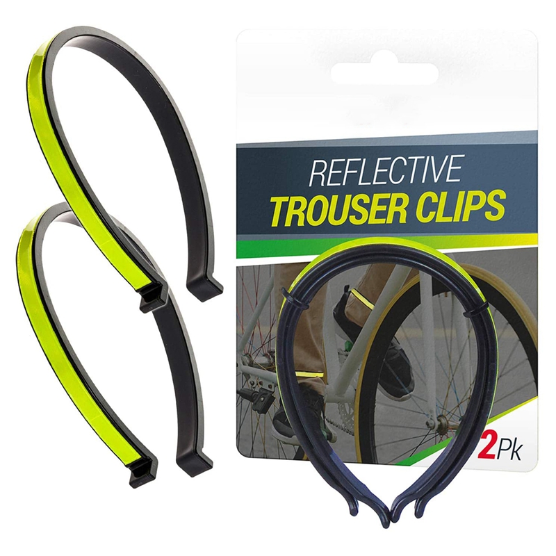 NXFDSIOZ 2Pair Bike Trouser Clips Lightweight Bike Trouser Clips with Reflective Bands for Night Rides. 