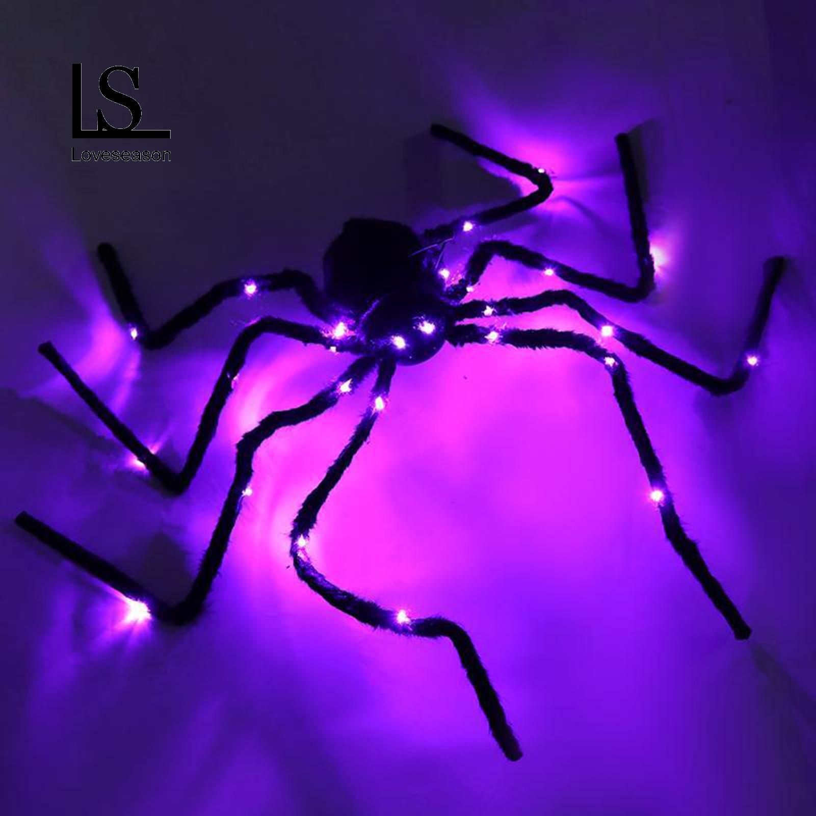 Spooky Spider Decoration Spooky Glowing Spider Decoration Realistic Halloween Prop with Led Lights less Than Spider Ornament. 