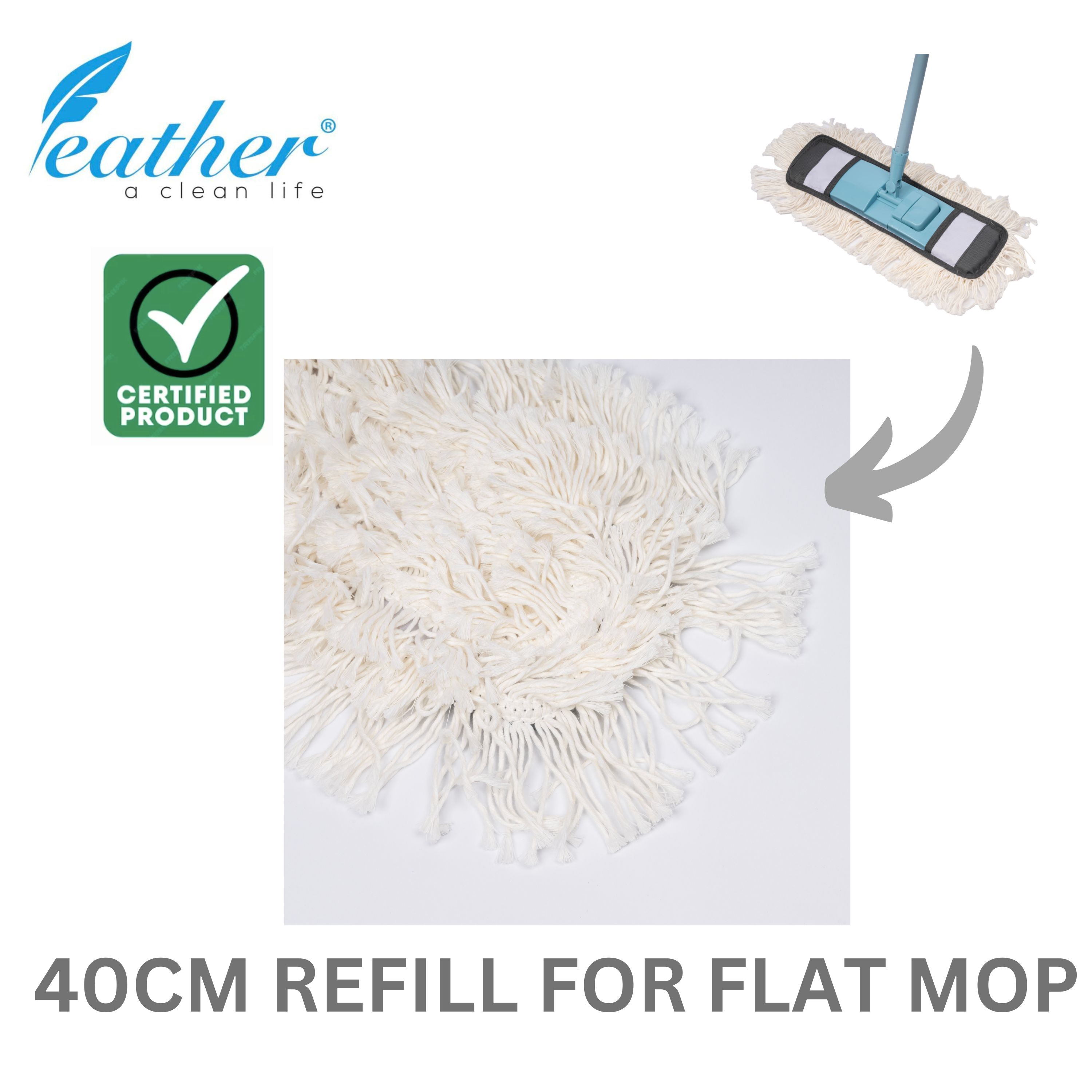 40CM COTTON REFILL FOR FLAT MOP