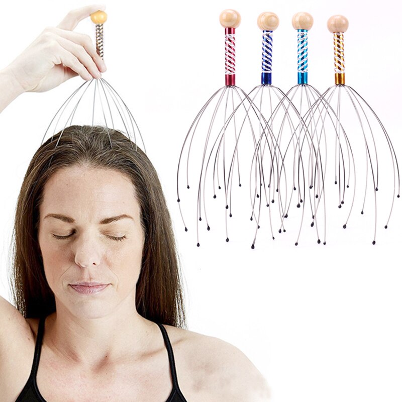 Head Neck Scalp Massager Massage Octopus Equipment Stress Release Relax Tool 1 Pcs. 