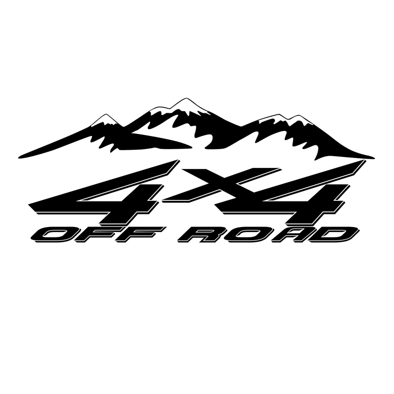 Pair 4X4 OFF ROAD Vinyl Stickers -V2- 4 By 4 Truck 4 X 4 4WD 4-Wheel Drive - Die