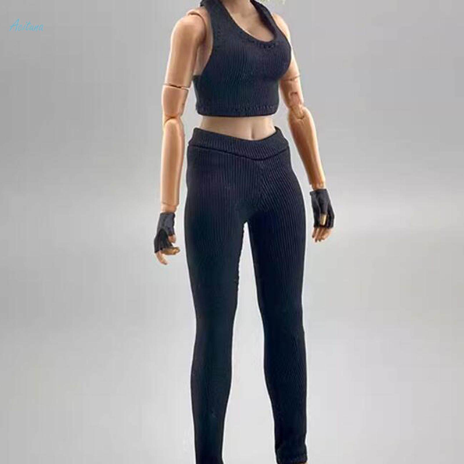 2 Pieces 1/12 Scale Vest and Pants for 6 inch Female Soldiers Figures Accs. 