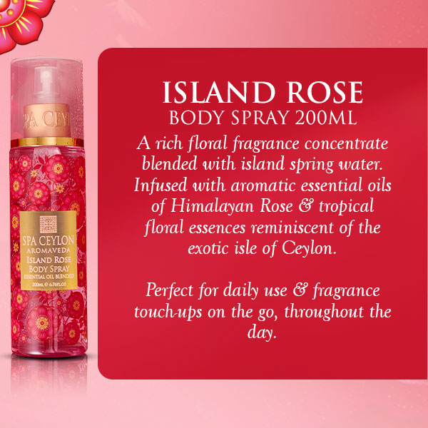 Spa Ceylon Island Rose Body Spray- 200ml. 