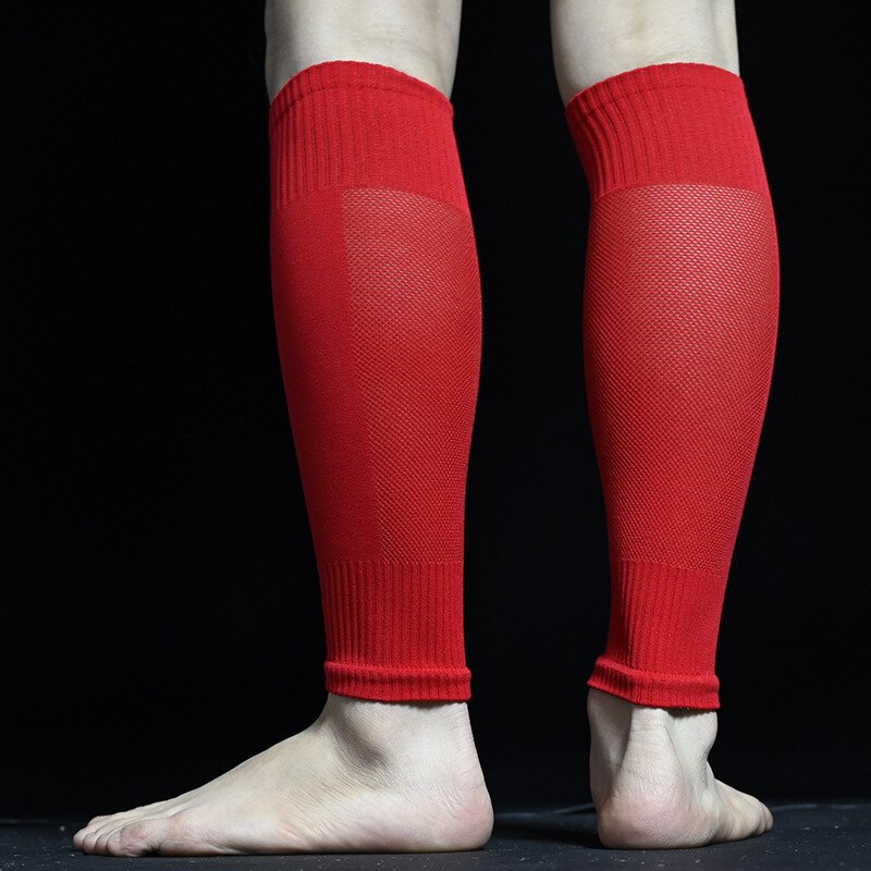 Football Sock Breathable Without Feet Socks Professional Football Shin Guards Fixed Leg Warmers Foot Package To Protect The Calf. 