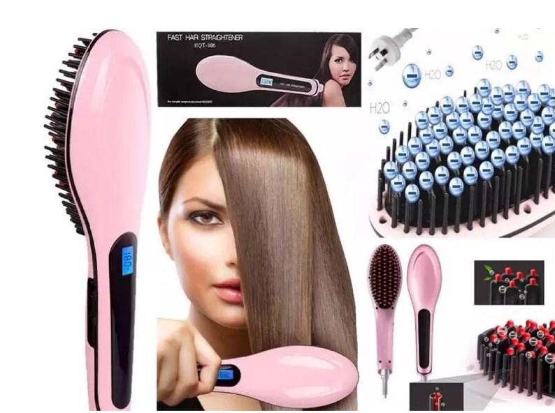 fast hair straightener brush hqt 906