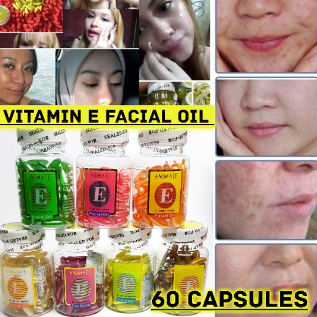 Animate Vitamin E Facial Capsules Serum Oil Enriching with Aloe Vera 11