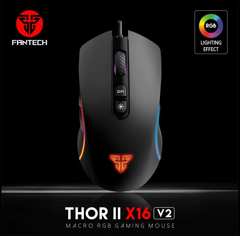 FANTECH X16 THOR II  V2  | x9 MACRO RGB GAMING QUALITY MOUSE. 