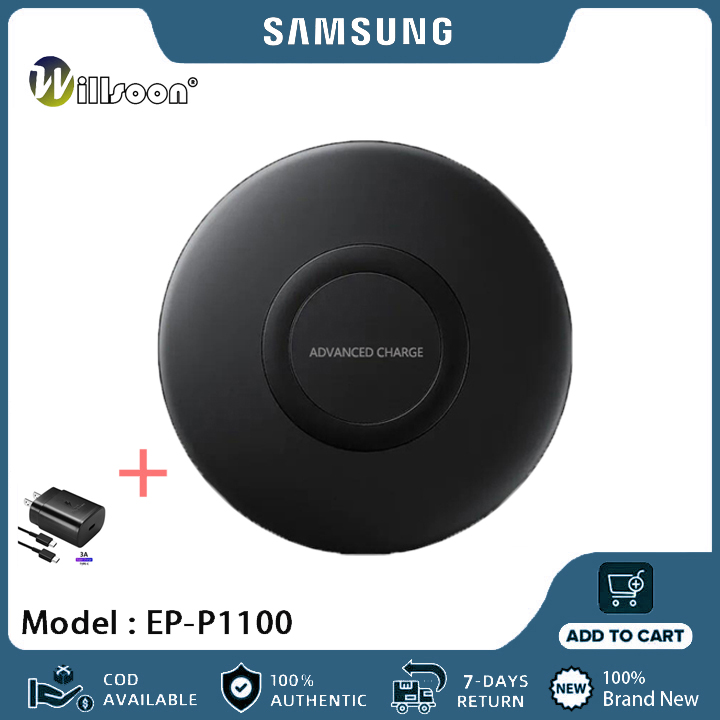 100%Original Samsung Wireless Charger Original EP-P1100 15W Qi Smart Fast charging adapter with Type C USB Interface For Samsung Galaxy S10 S9 S8 Note 10+ 9/iPhone X XR XS 8/ Smart Pad. 