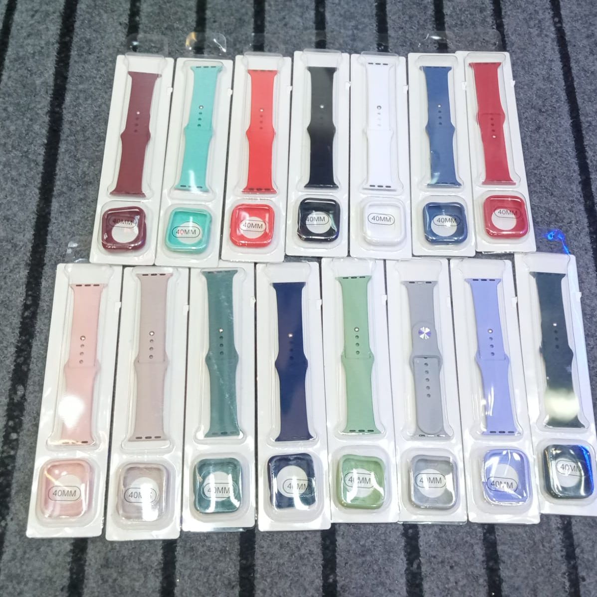 40mm 2 in 1 Soft Silicone Case + Strap for smartwatch. 
