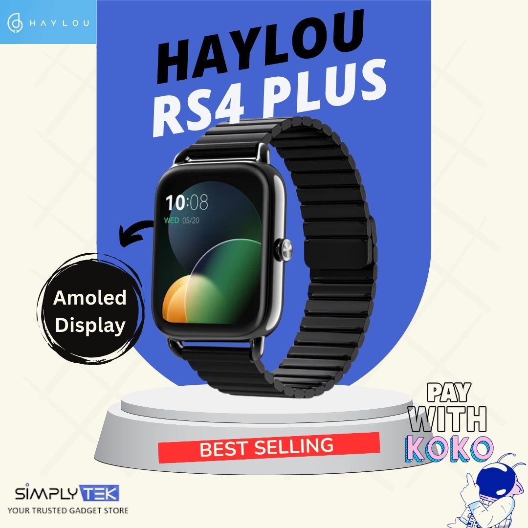 HAYLOU RS4 Plus Smartwatch 1.78'' AMOLED Display 105 Sports Modes 10-day Battery Life Smart Watch for Men Smart Watch for Women. 