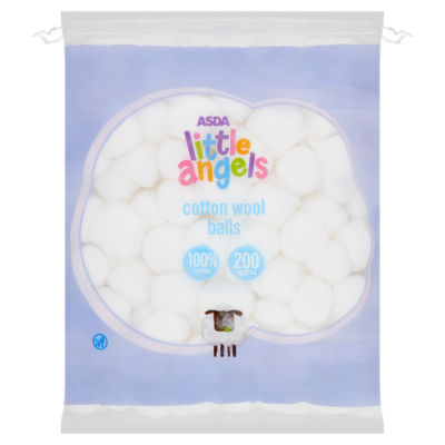 Asda Little angels cotton wool balls 200 for babies