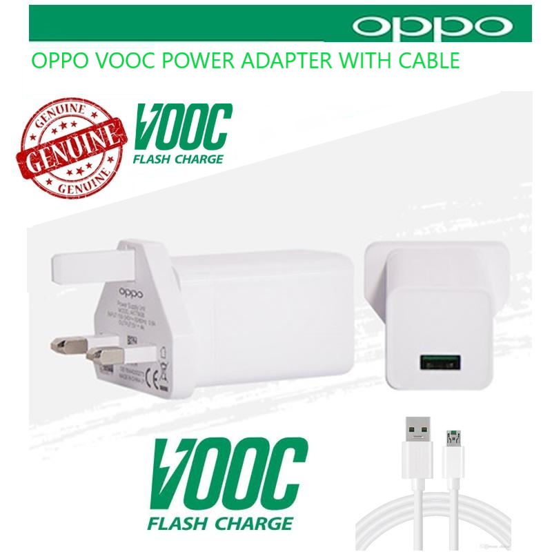 OPPO VOOC Orignal 4A Fast Charging Power Adapter with Charging Cable - 3 Month Warranty. 