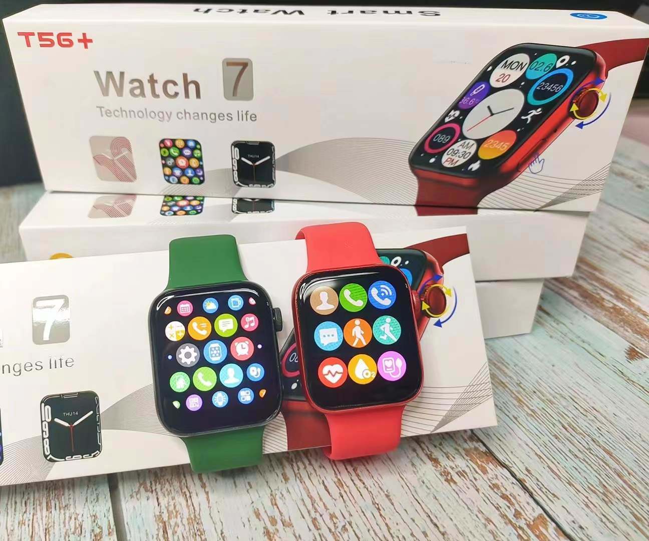 T56+ Series 7 Smart Watch T55 Plus Smart Watch For Men & Women Android