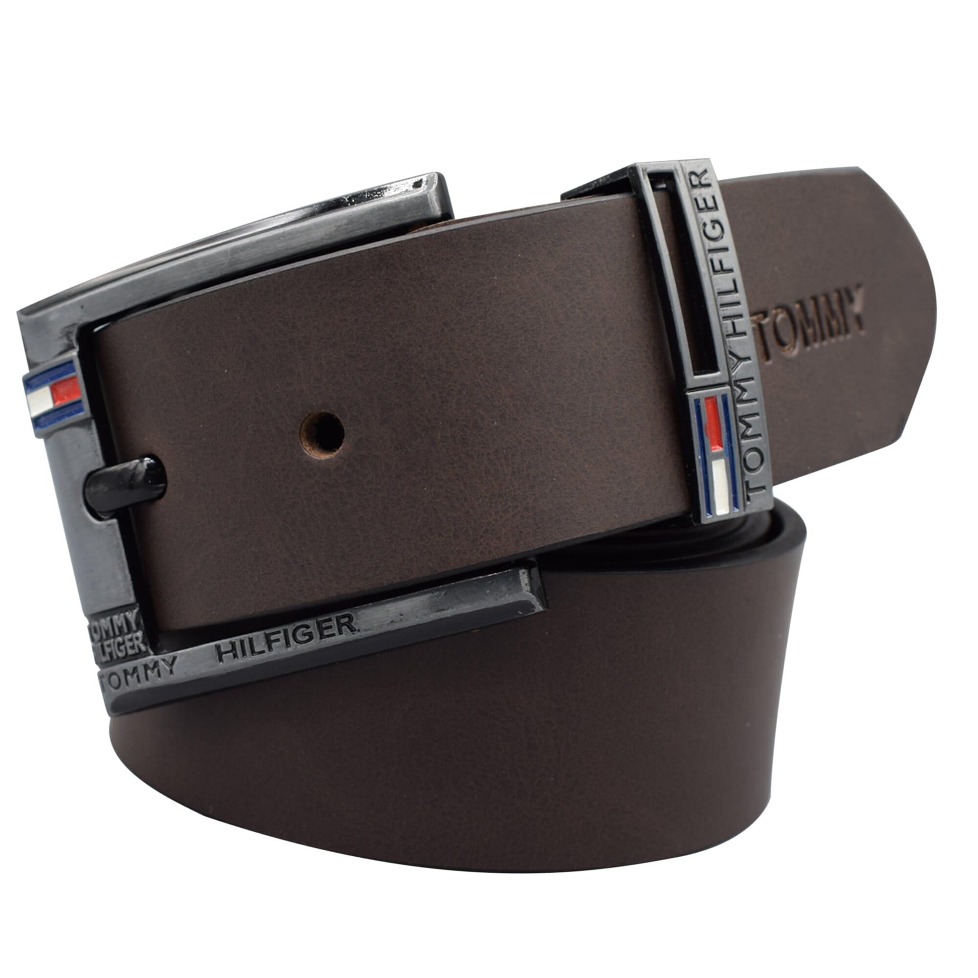tommy hilfiger men's leather belt