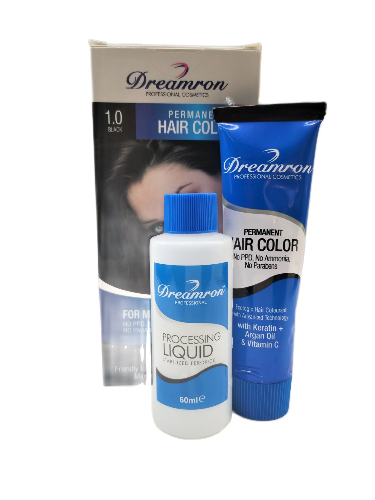 Dreamron No Ppd, No Ammonia, No Parabens Permanent Hair Color. 