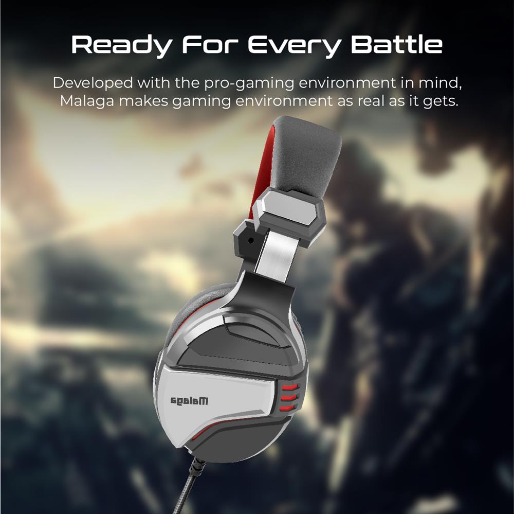 Vertux Malaga Amplified Stereo Wired Gaming Headset Red. 
