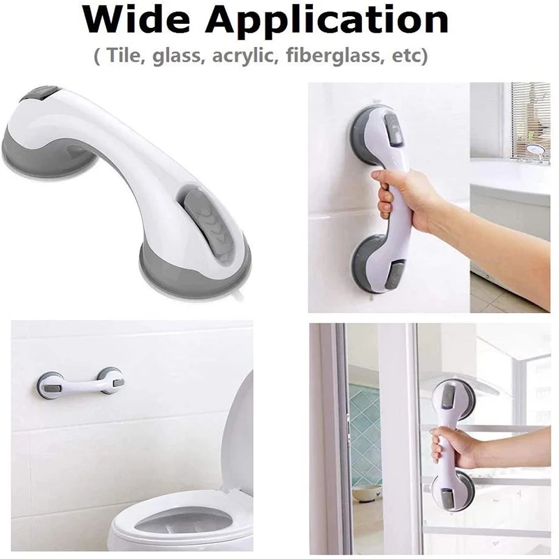 Safety Helping Handle Shower Safety Helping Handle Anti Slip Support Toilet Bathroom Safe Grab Bar Handle Vacuum Sucker Suction Cup Handrail. 
