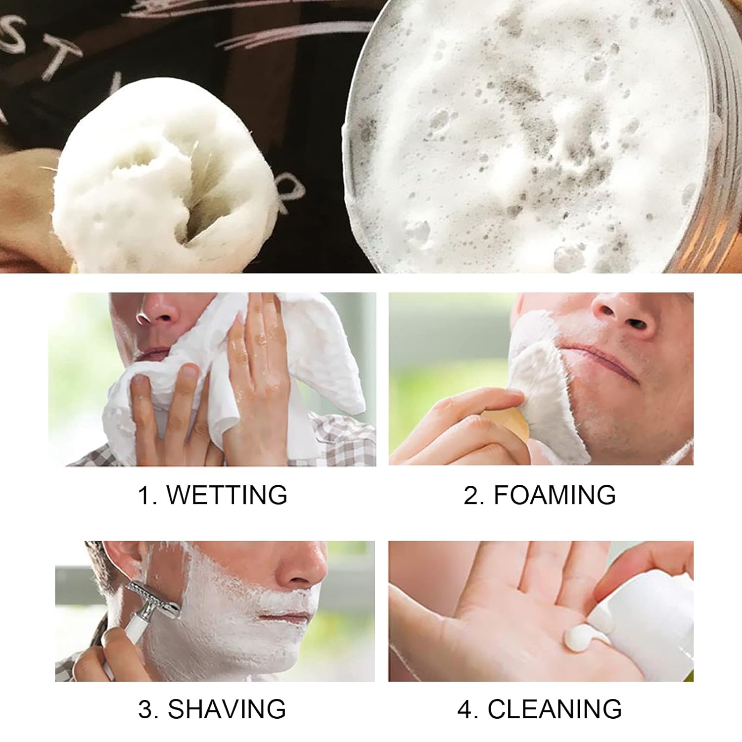 Shaving Brush, Hair Shave Brush Professional for Travel for Salons for Homes. 