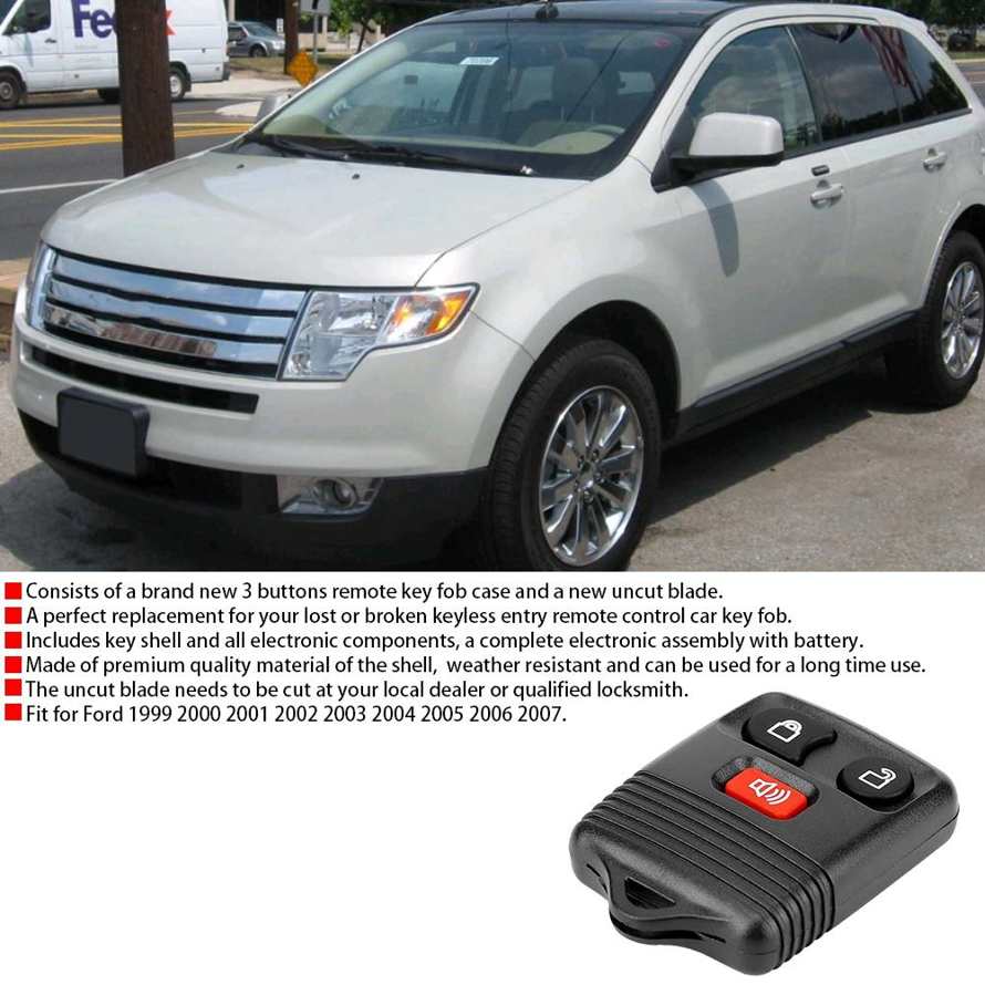 CWTWB1U345 Car 3 Button Uncut Remote Ignition Key For Ford 1999-2007