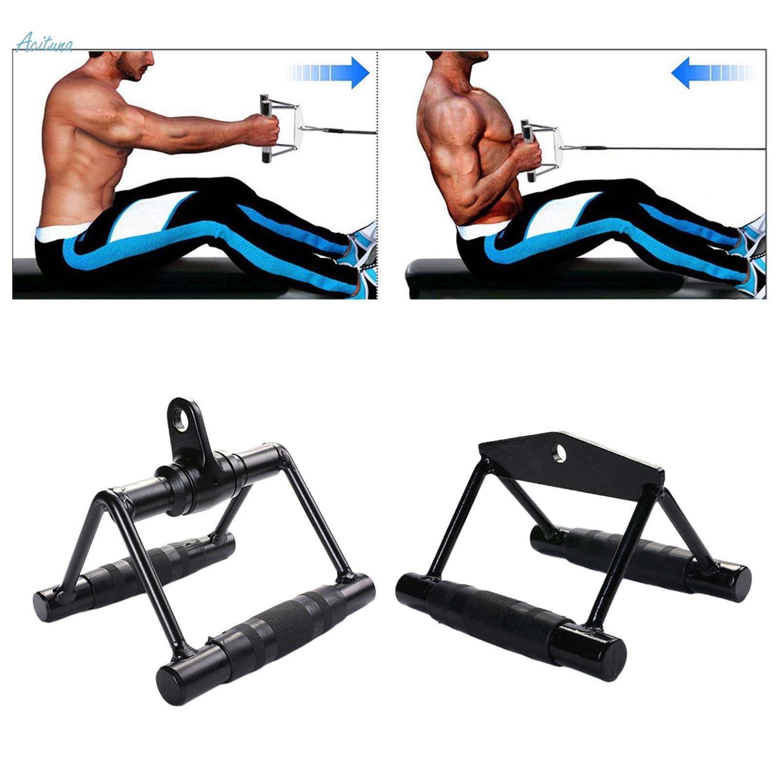 Home Gym Cable Attachment Machine Tricep Row Bar Double D Handle Normal. 