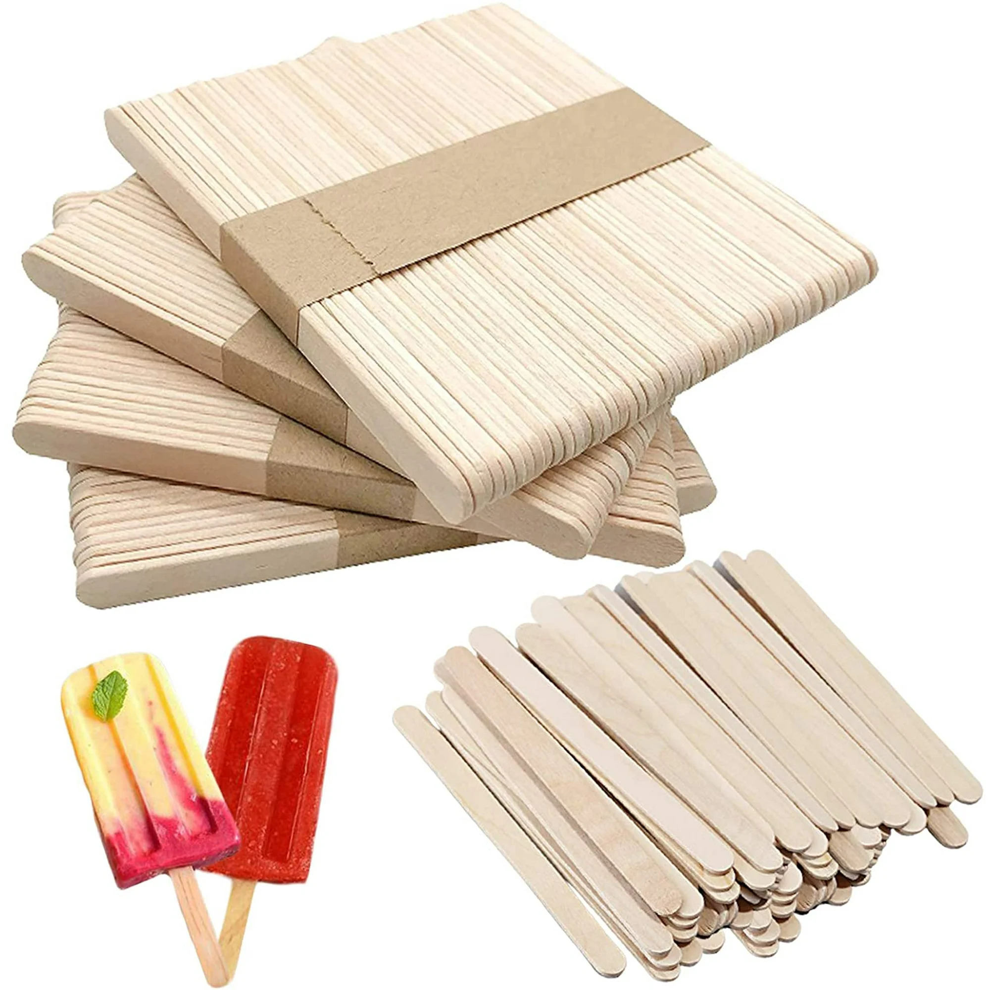 ice Cream sticks craft sticks popsicle sticks DIY crafts wooden sticks for kids 50 pcs pack. 