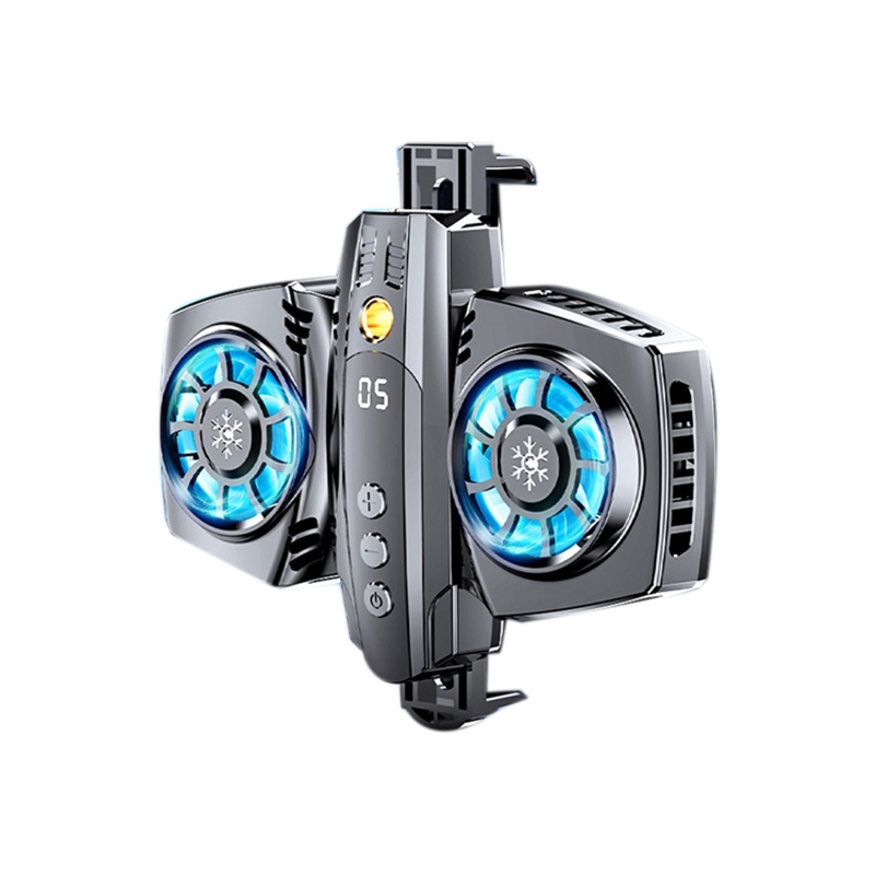 Portable Mobile Phone Cooler Semiconductor Dual Cooling Fan Radiator