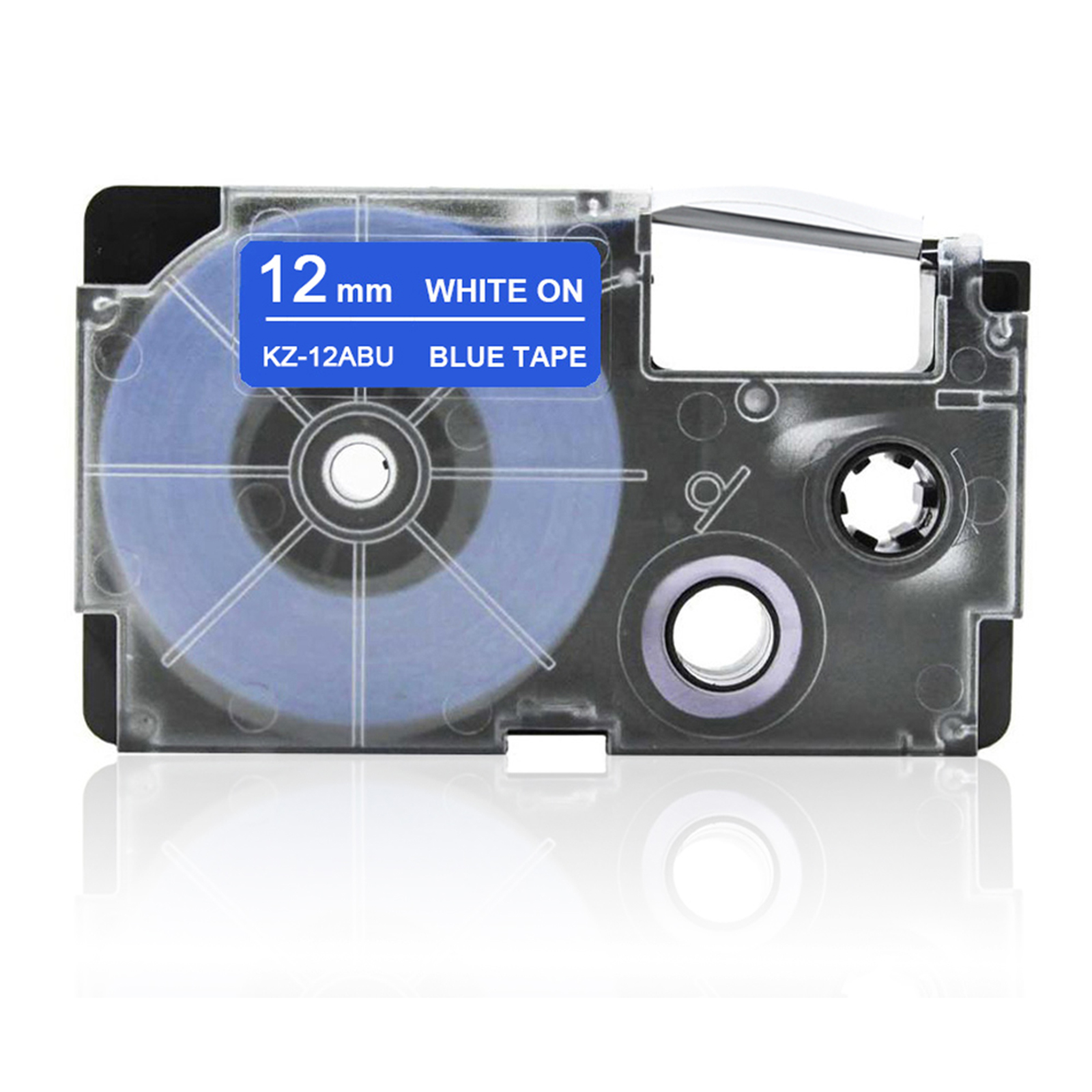 Labeltape Brother P-touch TZe-121 standaard 9mm zwart op transparant - GK