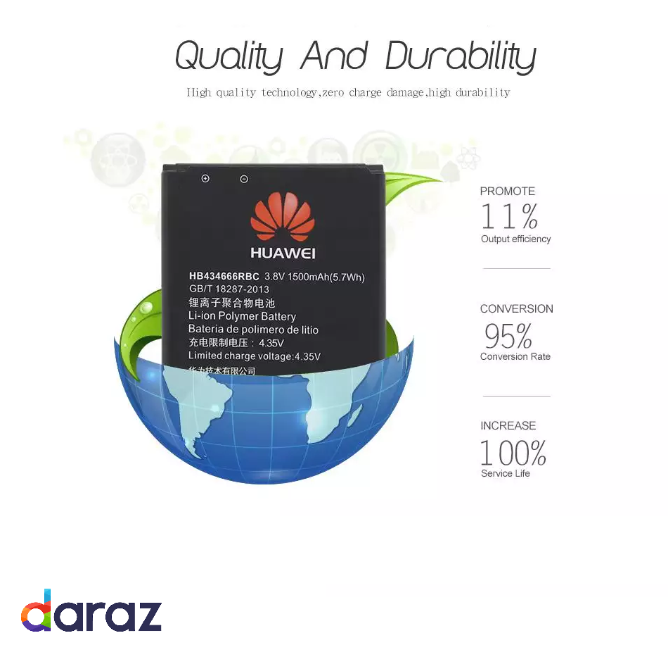 Router Battery For Huawei Pocket wifi E5573 , E5573S-852/853/856, Model HB434666RBC With 6 Months Warranty. 