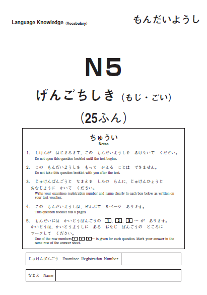 JLPT N5 Official Practice Workbook Vol. 2 with Answer DVD. 