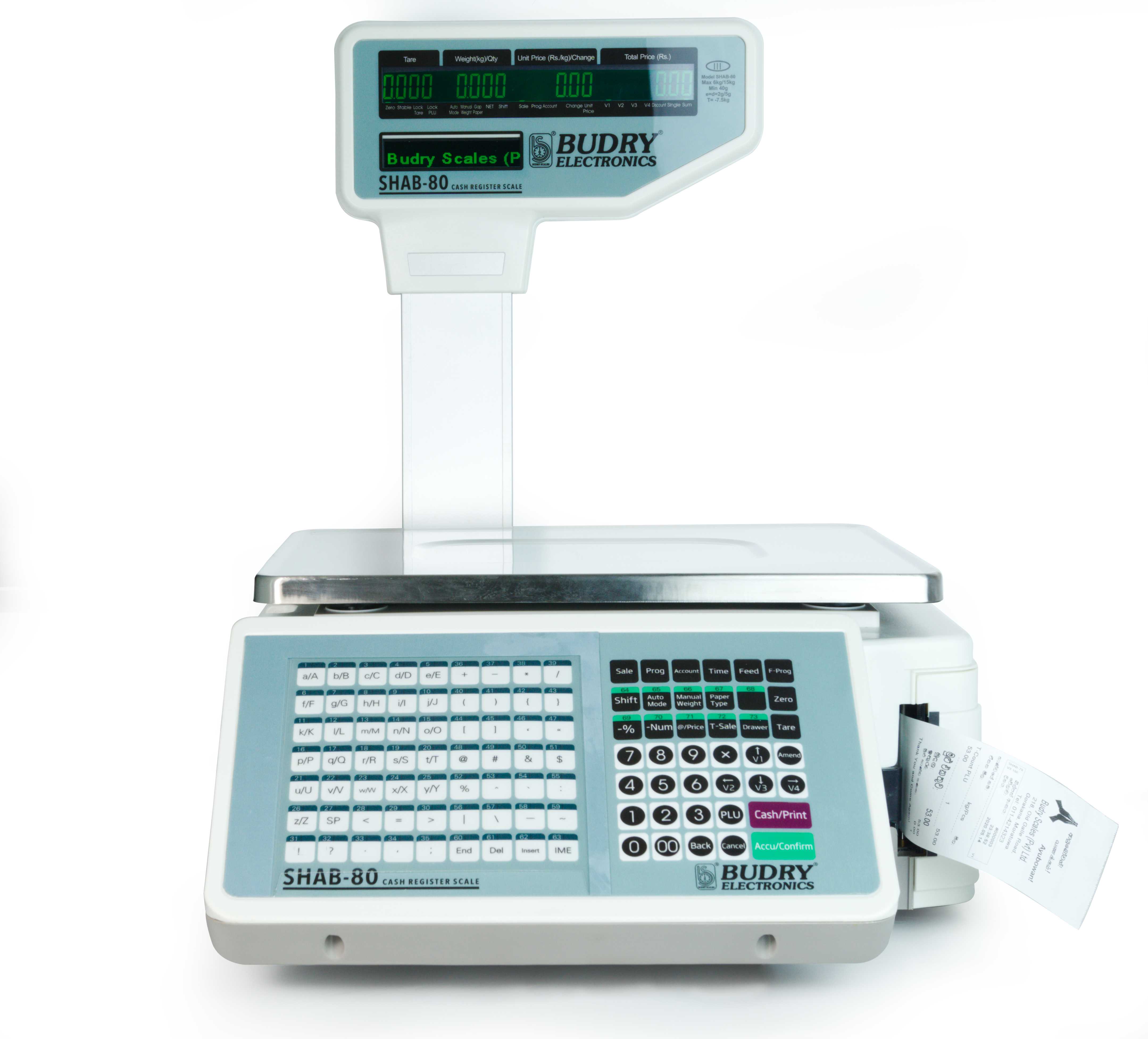 BUDRY SHAB 80 – 15kg Electronic Bill Printing Scale. 