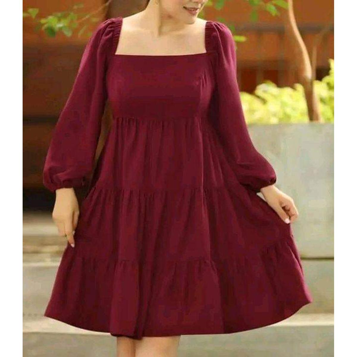 One colour frocks best sale