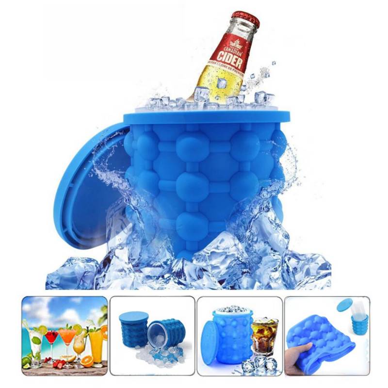 Magic Ice Cube Maker Genie Tray Molds Saving Ice Bucket Saving Space