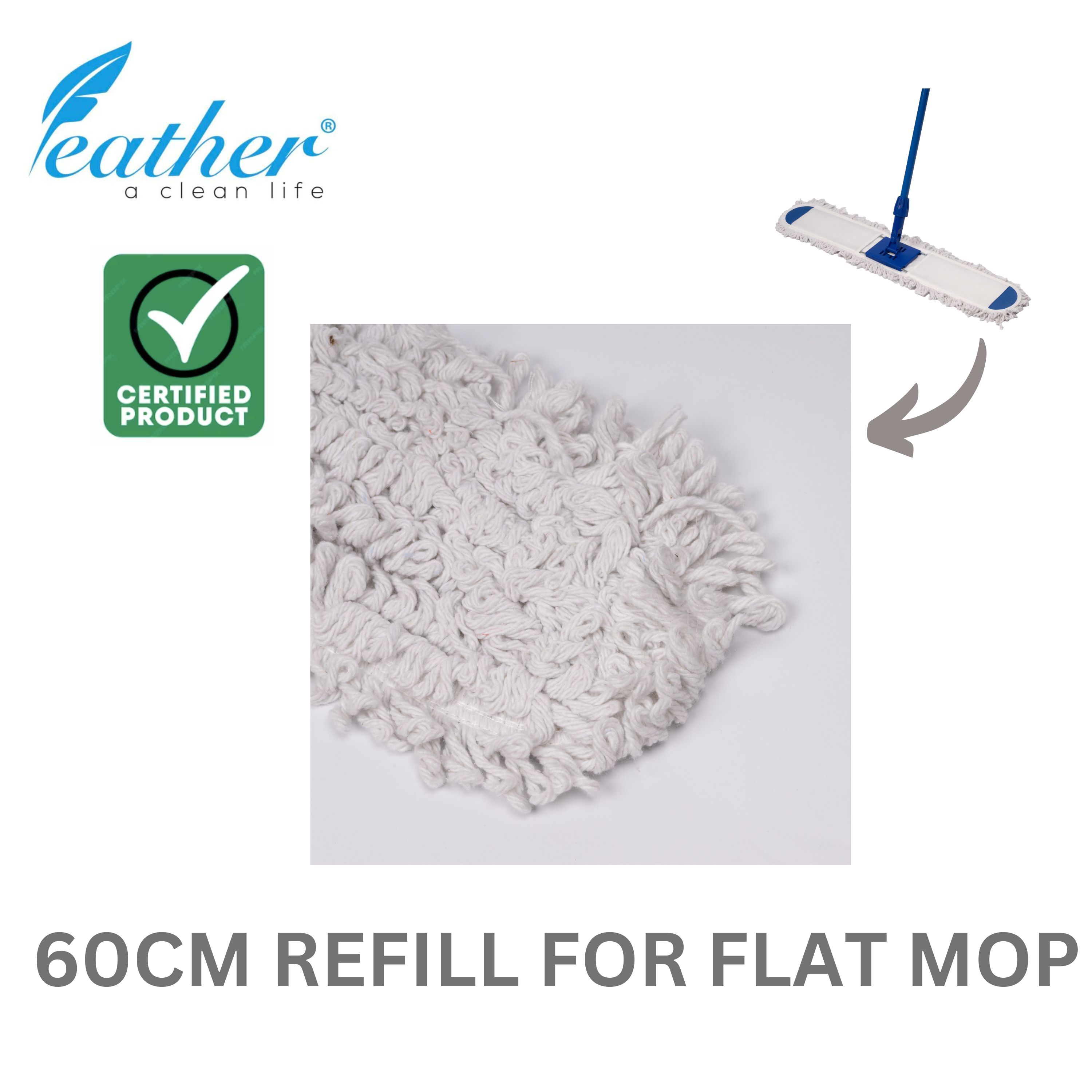 60CM COTTON REFILL FOR FLAT MOP
