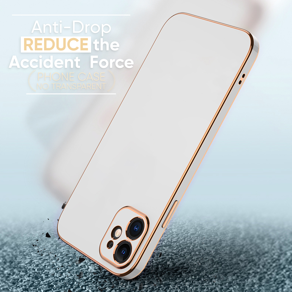 Hontinga for Xiaomi Redmi 8 Back Cover Luxury 6D Plating Frame Shiny Bling Case Soft Silicone Square Phone Cases. 