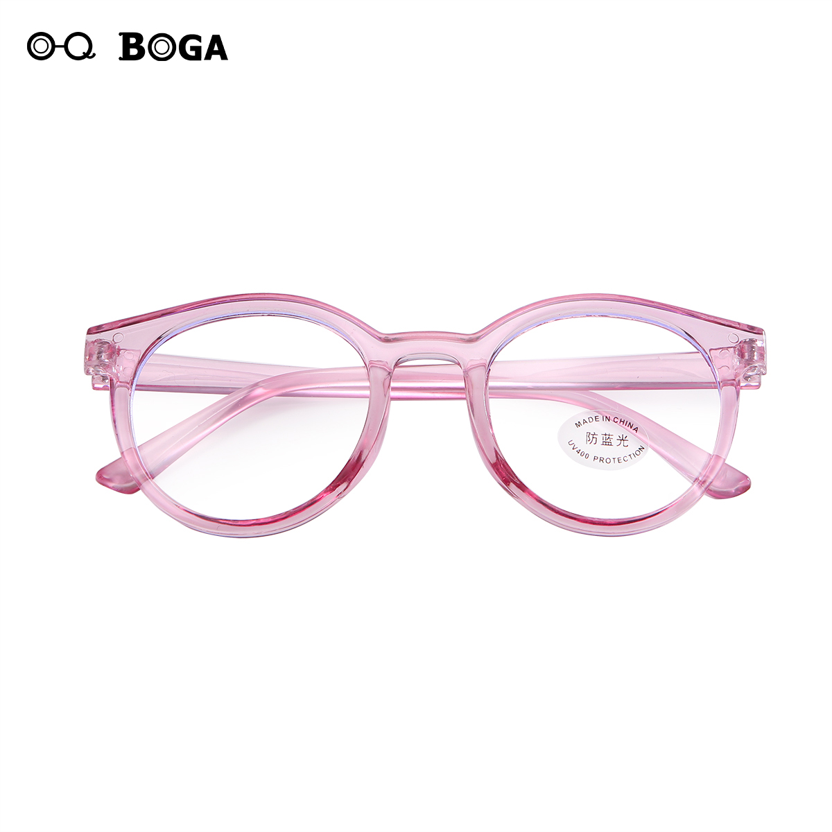 OQ BOGA 5 Colors Fashion Unisex Anti Blue Light Plastic Oval Frame Kids Computer Glasses Boys Girls Eye Protection Radiation Protection Full Rim Eyewear. 