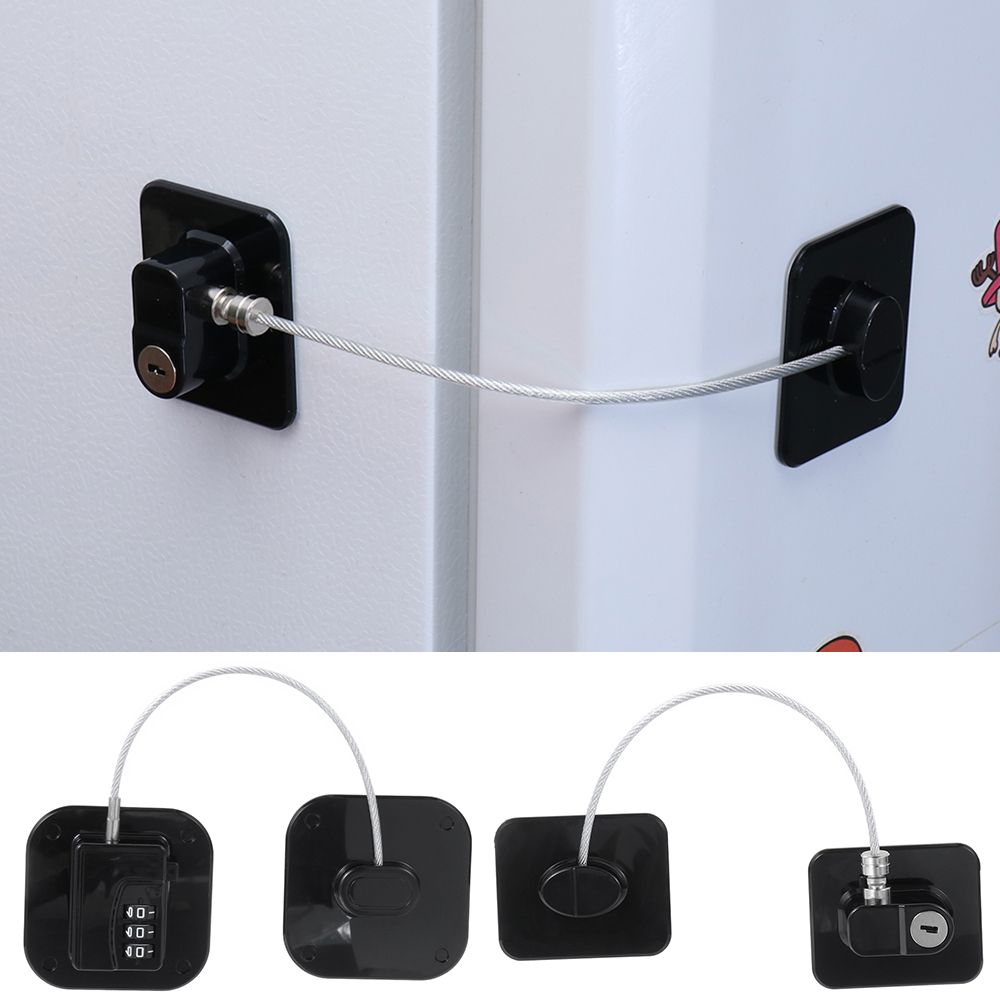 Sliding closet door lock key or combination lock security refrigerator lock with 1PCS baby baby safety cabinet lock. 