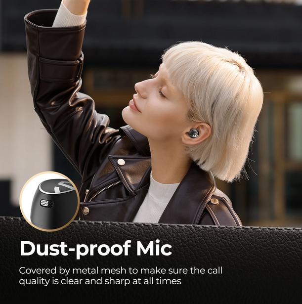 SoundPEATS Free2 classic Wireless Earbuds Bluetooth V5.1 Headphones with 30Hrs Playtime in-Ear Wireless Earphones, Built-in Mic for Clear Calls, Touch Control. 