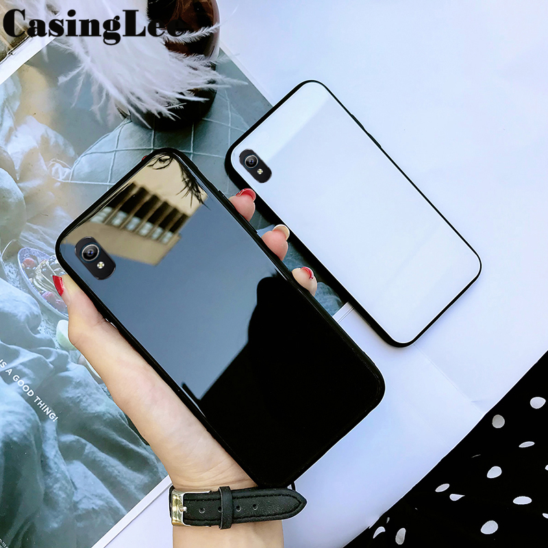 Casinglee For VIVO Y1S case Glass silicon Full Protection Tempered Glass Back cover for VIVO Y1S Phone cases For girls and Boys. 