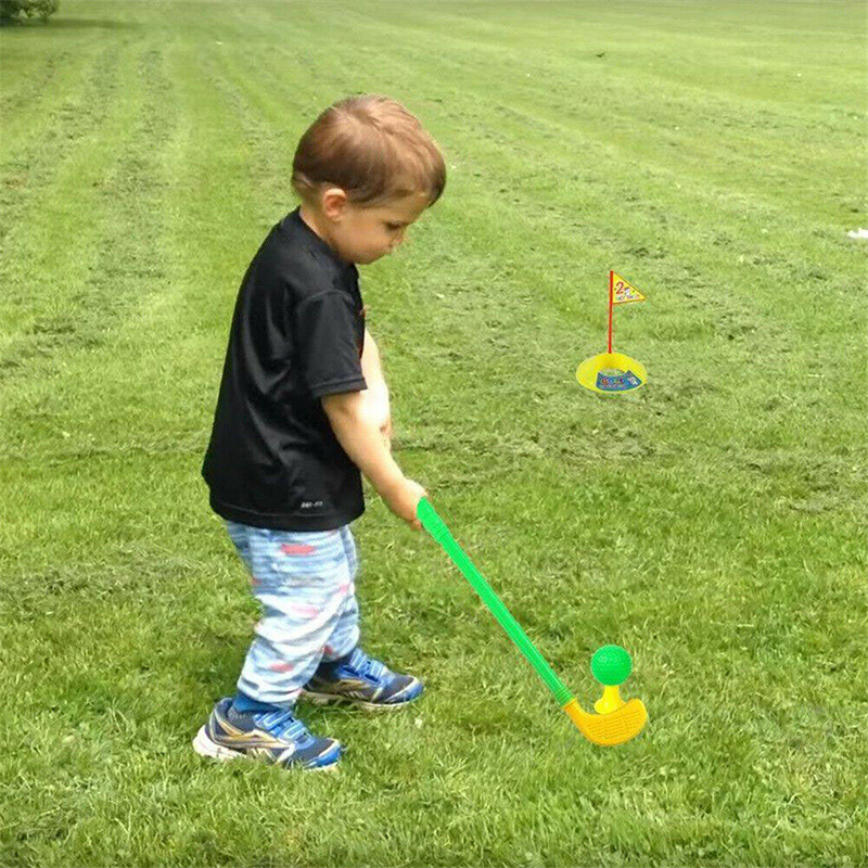 Kids Floor Hockey Stick Set - 20" Youth Indoor Outdoor Toys Sports Starter Set with Plastic Puck and Ball for Toddlers, Children Ages 3-7. 