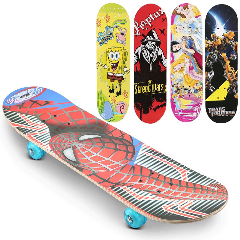 (Limited Time Special Offer)Children's Skateboard Four-Wheel Beginner Scooter Teenagers Kids Flash Men and Women Double Rocker. 