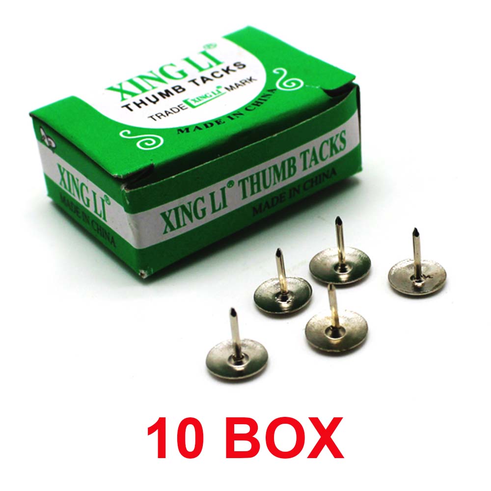 Thumb Tacks Pin 10 Box pack 500 pins, drawing pins. 