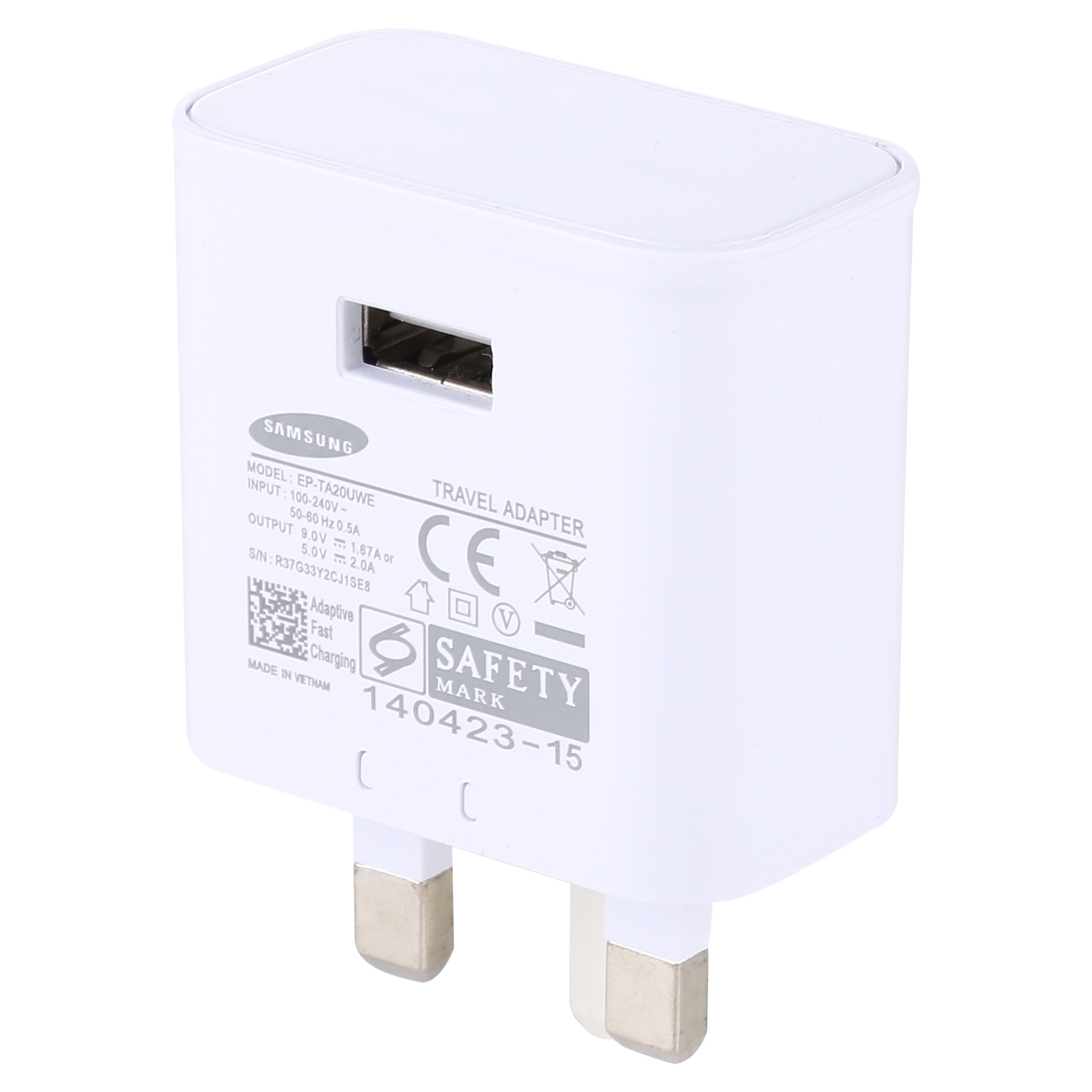 (COD Avail)EP-TA20UWE Single USB Port Fast Charging Travel Adapter, UK Plug. 