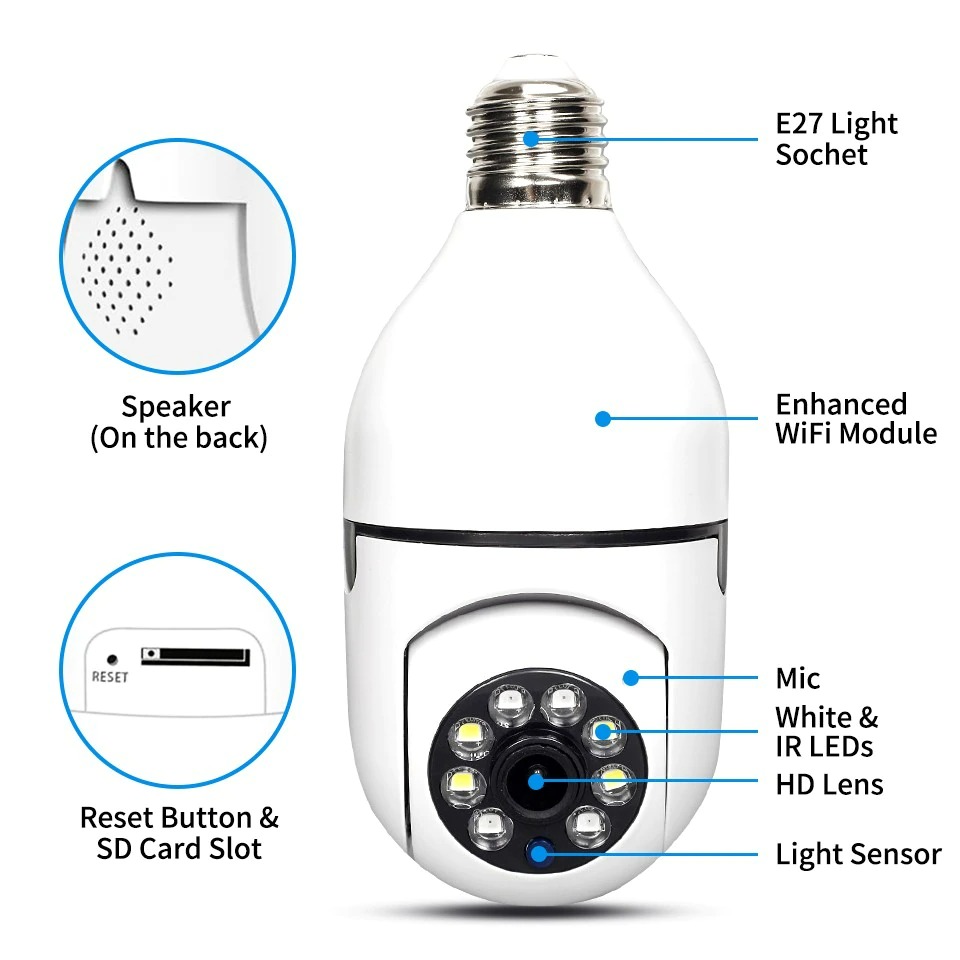 1080P Wifi IP CCTV Security Camera Motion Detection Alarm PTZ Cam. 