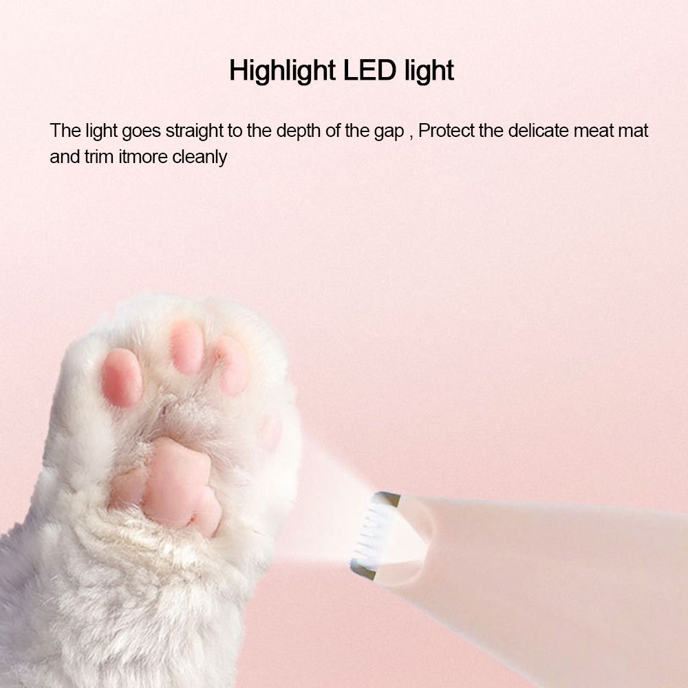 Durable Safety Professional Filing Heads Automatic Cat Hair Cutter Electric Pet Nail Trimmer Dog Paws Grind Clipper Manicure Device. 