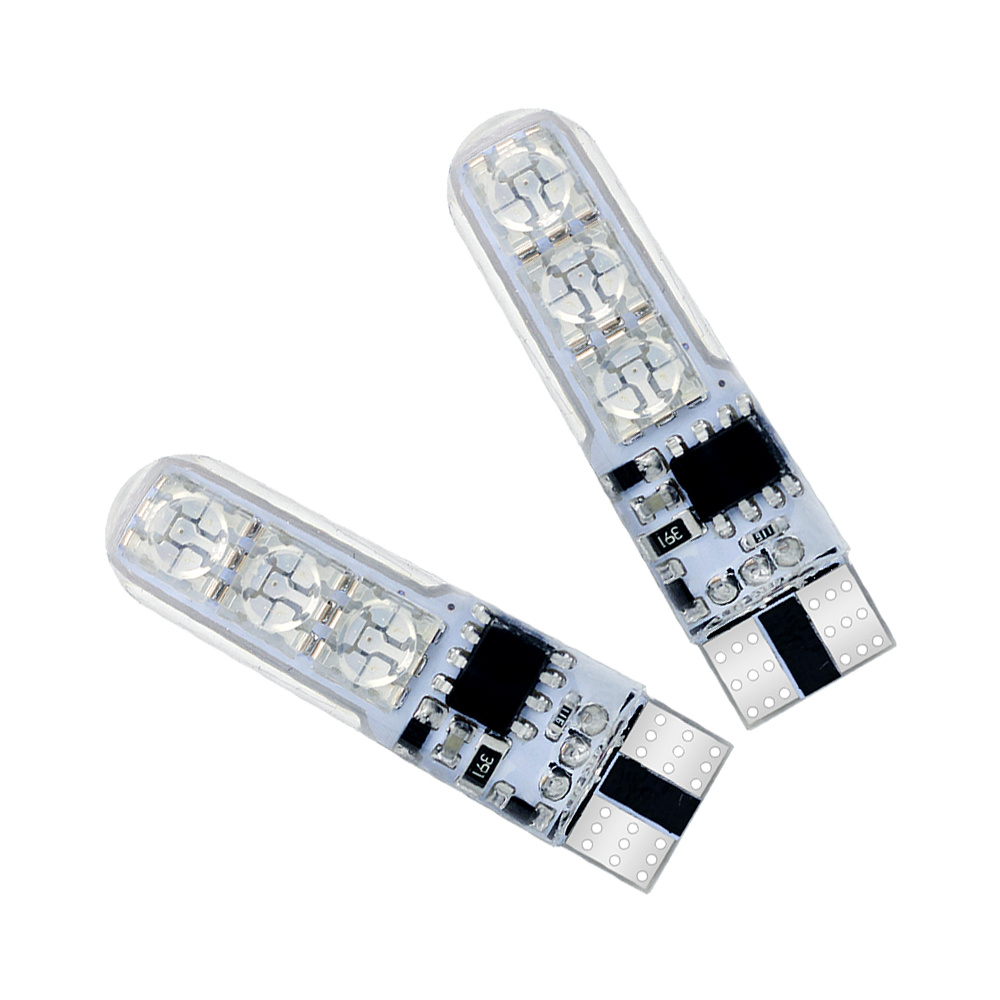 RGB T10 Colorful 12V Parking LED Multi-mode Color Changing COB Burst Flashing Wedge Auto Light Car Interior Decorative Lights with Remort Control. 