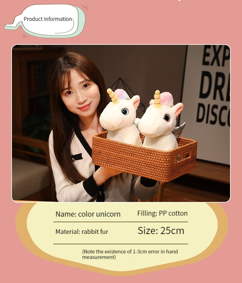 Migeet Unicorn doll plush toys cute rainbow pony doll. 