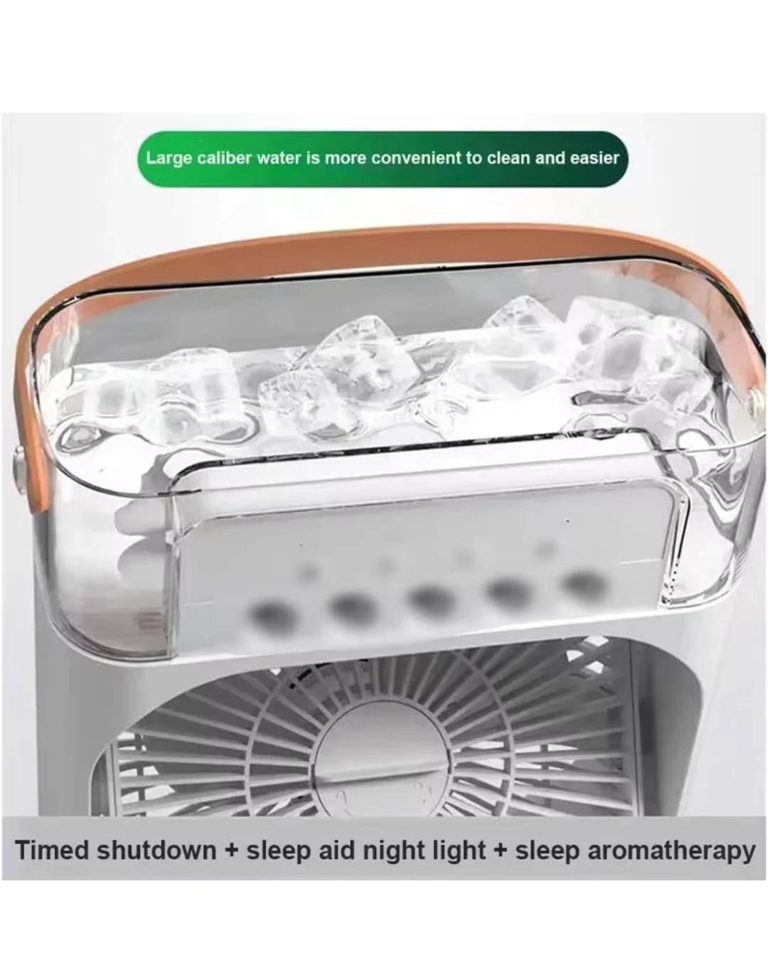 Mini Air Cooler LED Night Light Water Mist Fun 3 In 1 Air Humidifier. 